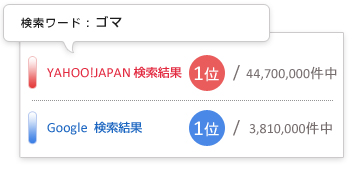 SEO実績　ゴマ